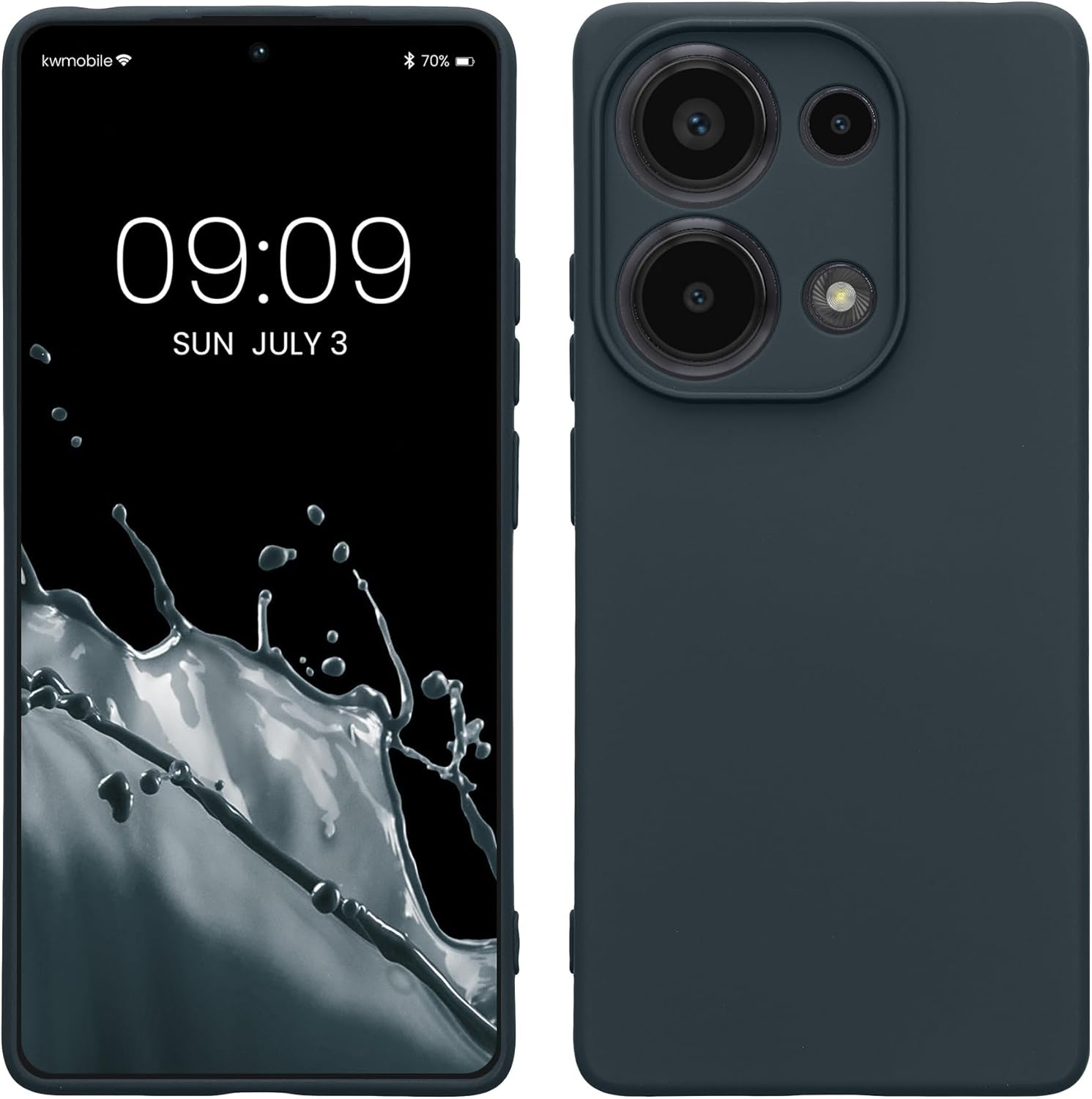 KW Xiaomi Redmi Note 13 Pro 4G Λεπτή Θήκη Σιλικόνης Rubberized TPU - Dark Slate