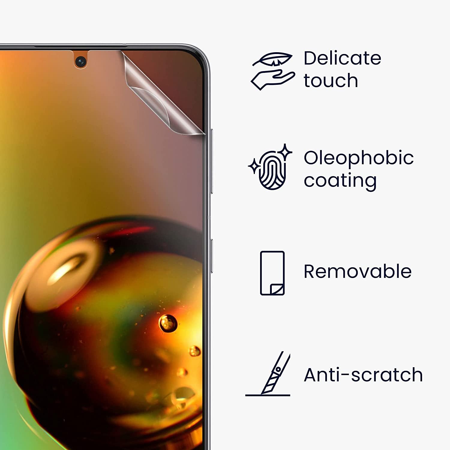 KW Samsung Galaxy S22 Plus - Τρεις Μεμβράνες Προστασίας Οθόνης - Διάφανες - 56760.1