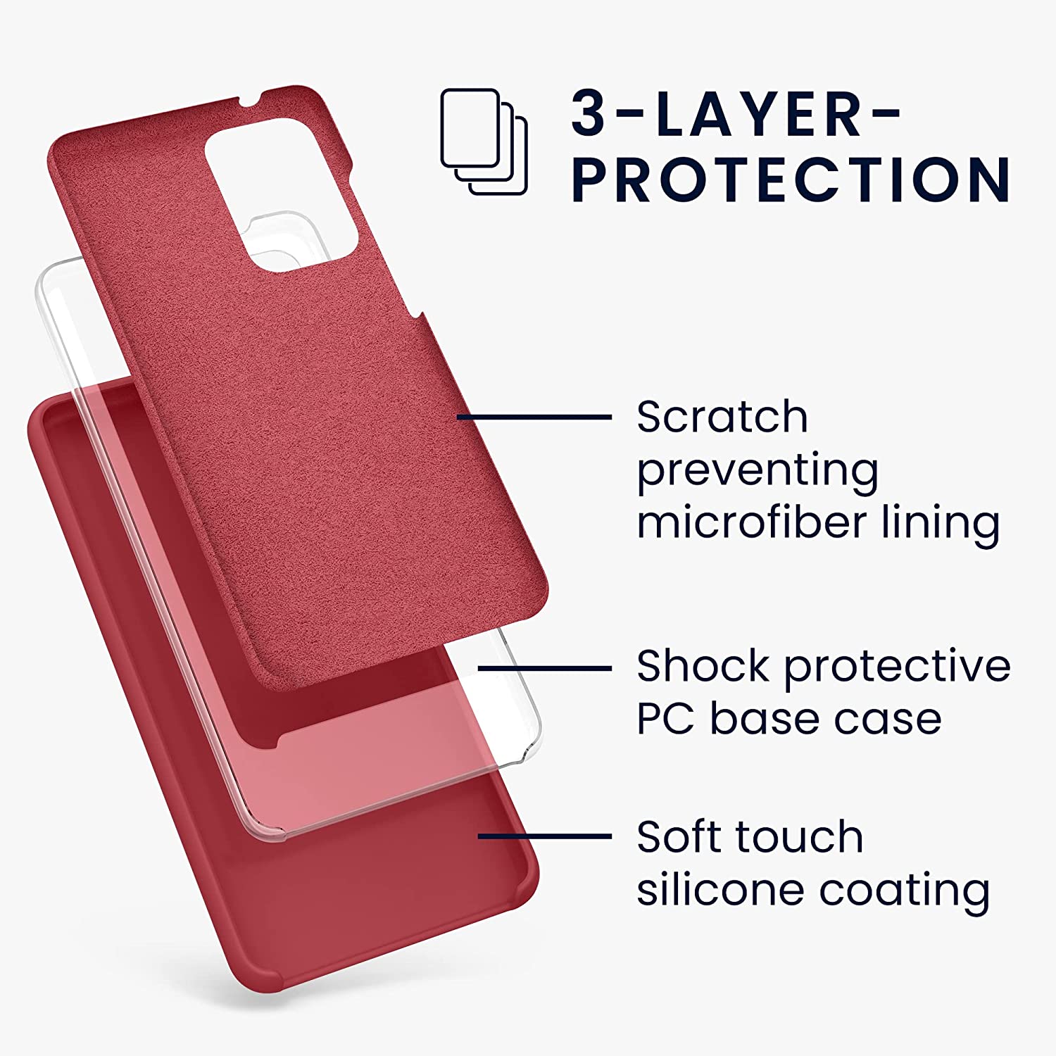 KW Samsung Galaxy A52 / A52 5G / A52s 5G Θήκη Σιλικόνης Rubber TPU - Classic Red - 54347.208