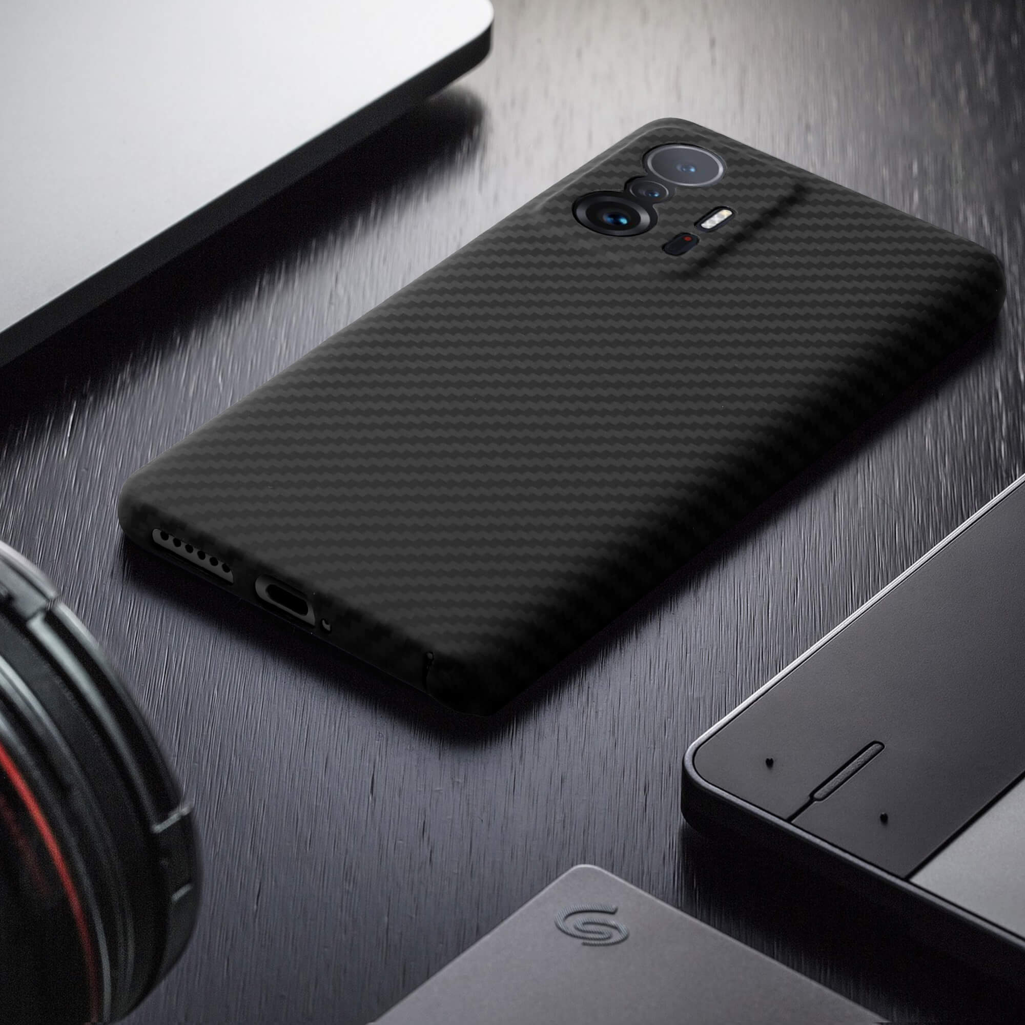 Kalibri Xiaomi 11T / 11T Pro Σκληρή Θήκη Aramid Fiber Body Armor - Black Matte - 56252.47