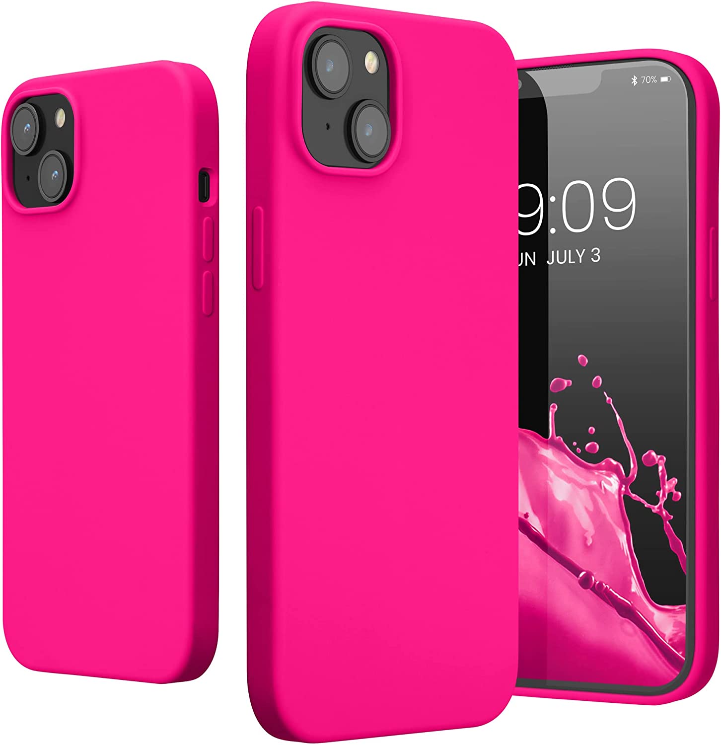 KW iPhone 14 Plus Θήκη Σιλικόνης TPU - Neon Pink - 59072.77