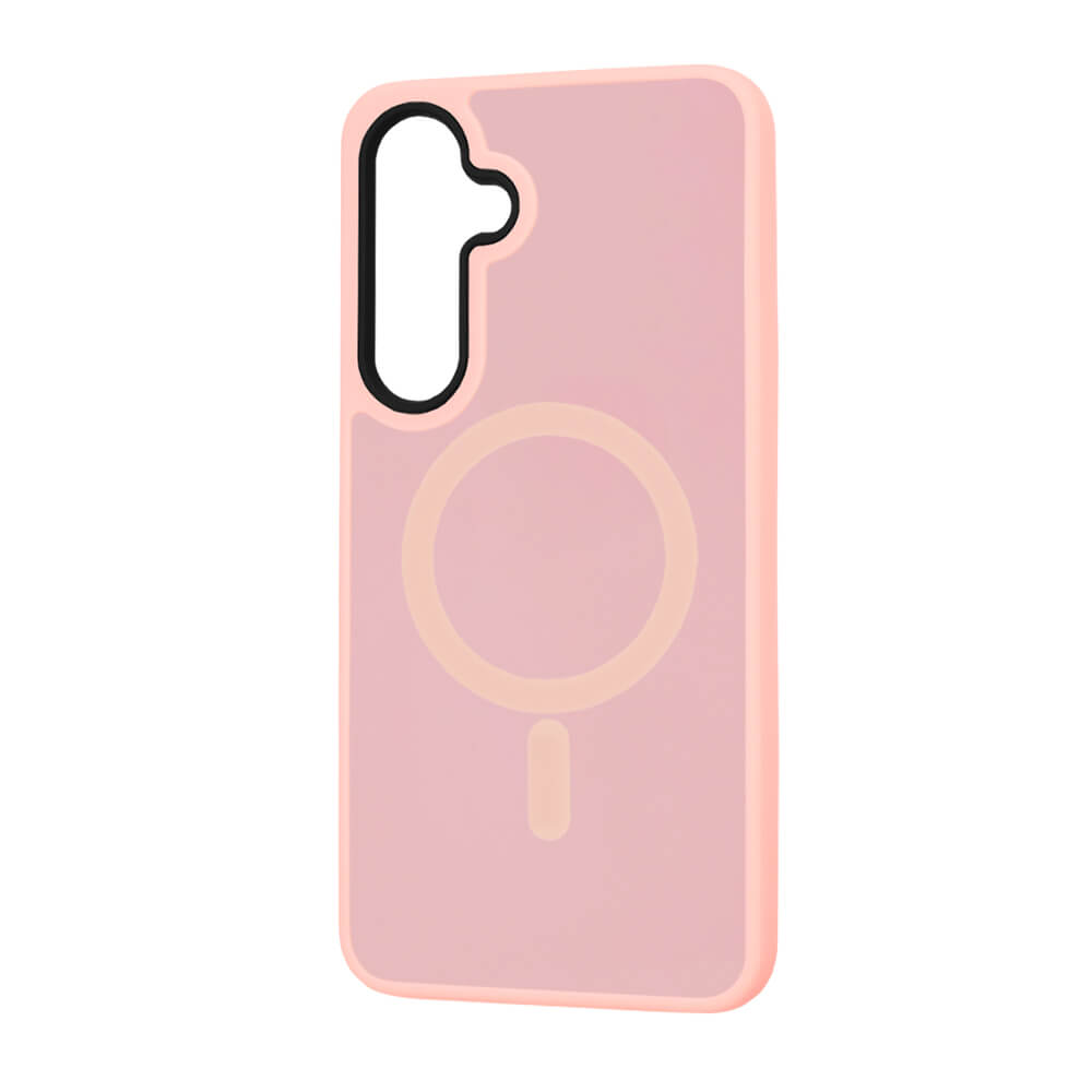 Techsuit Samsung Galaxy S25 - HaloFrost MagSafe Series - Σκληρή Θήκη με Πλαίσιο Σιλικόνης - Pink