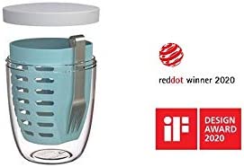 Mepal Fruit and Veggie Pot Ellipse - Δοχείο για Φρούτα και Λαχανικά - BPA Free - 600ml - Nordic Blue