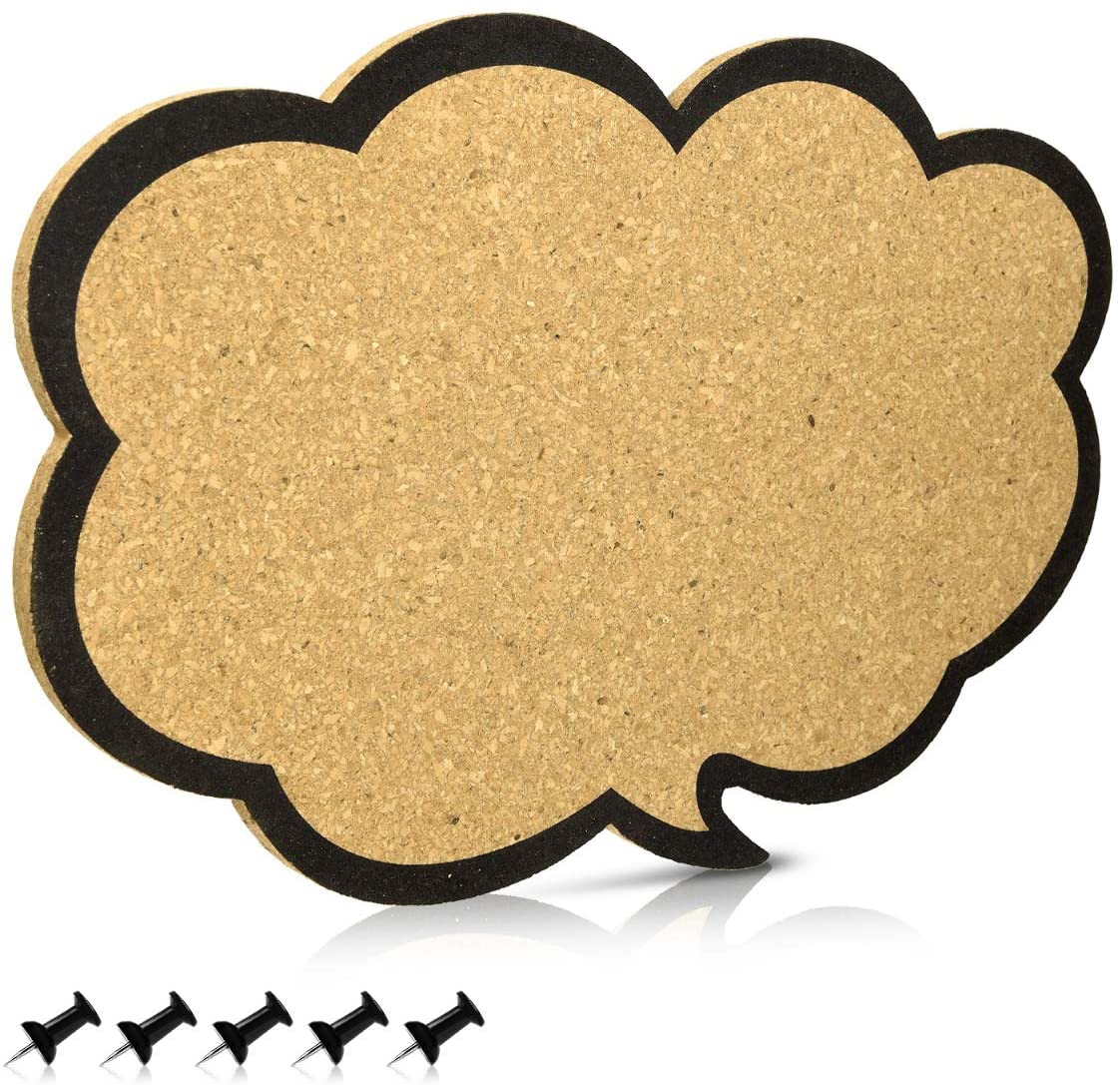 Navaris Cork Notice Board - Πίνακας Ανακοινώσεων με Πινέζες - Design Speech Bubble - Brown - 45363.02