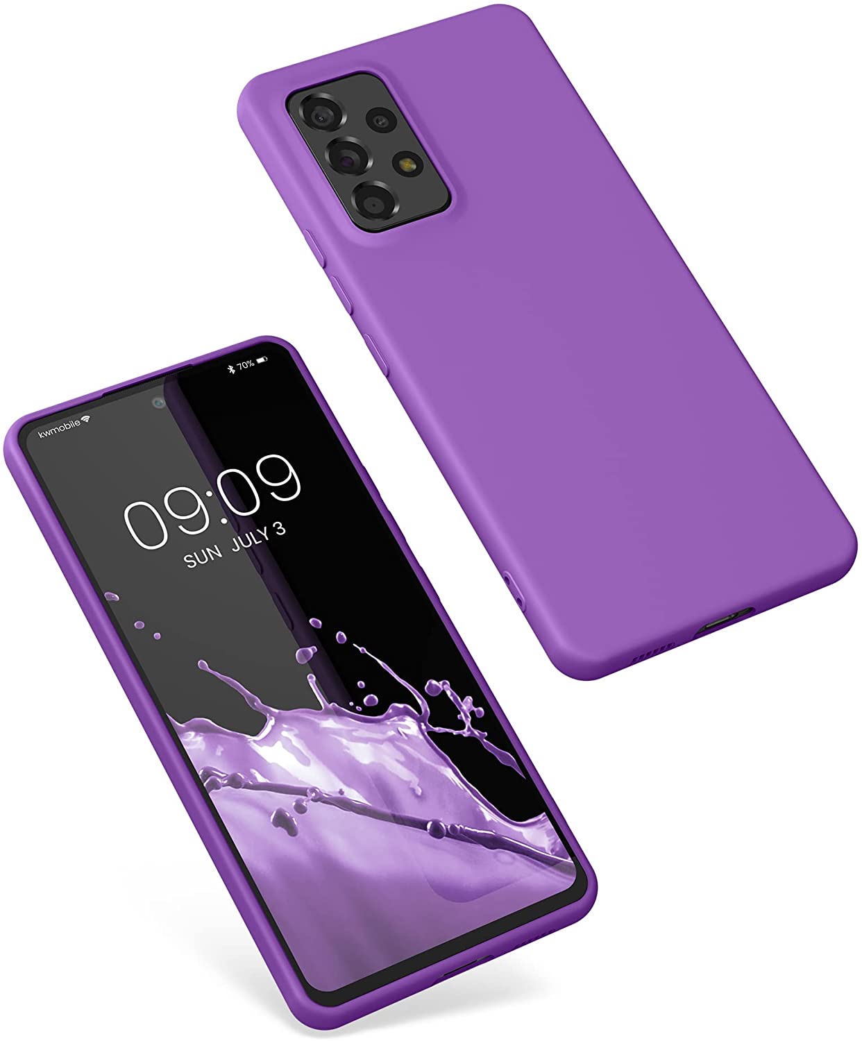 KW Samsung Galaxy A53 5G Θήκη Σιλικόνης Rubberized TPU - Orchid Purple - 58051.221