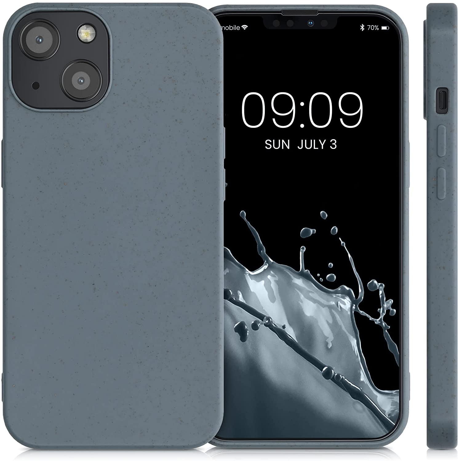 Kalibri iPhone 13 Θήκη Σιλικόνης TPU με Ανακυκλώσιμο και Βιοδιασπώμενο Υλικό - Slate Grey - 56490.202