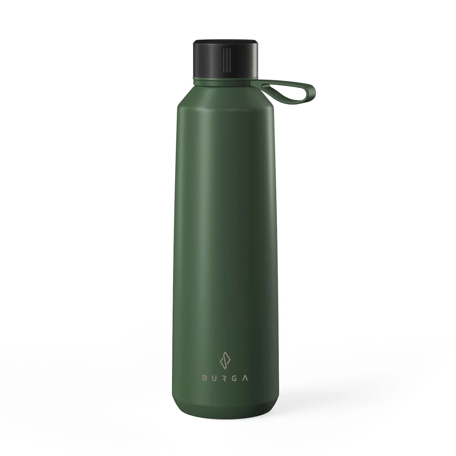 Burga Khaki Μπουκάλι Θερμός από Ανοξείδωτο Ατσάλι - 500ml - Forest Green