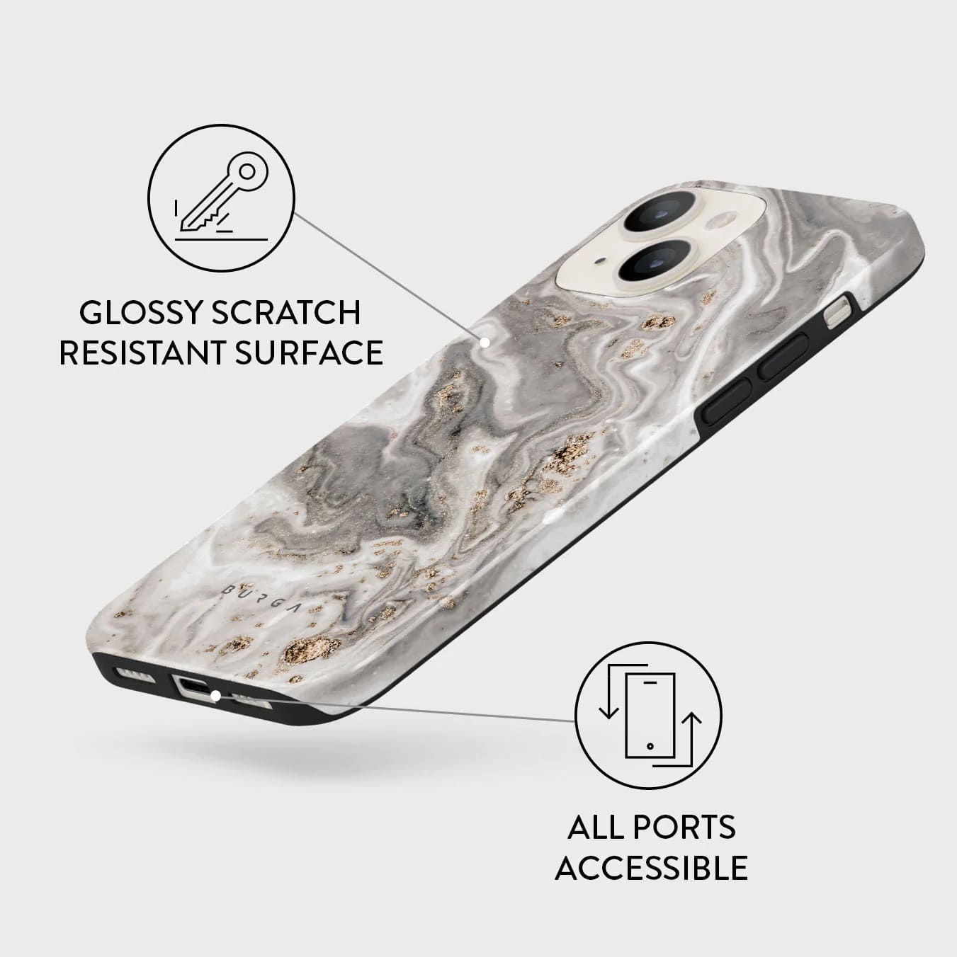 Burga iPhone 14 Plus Fashion Tough Σκληρή Θήκη - Snowstorm
