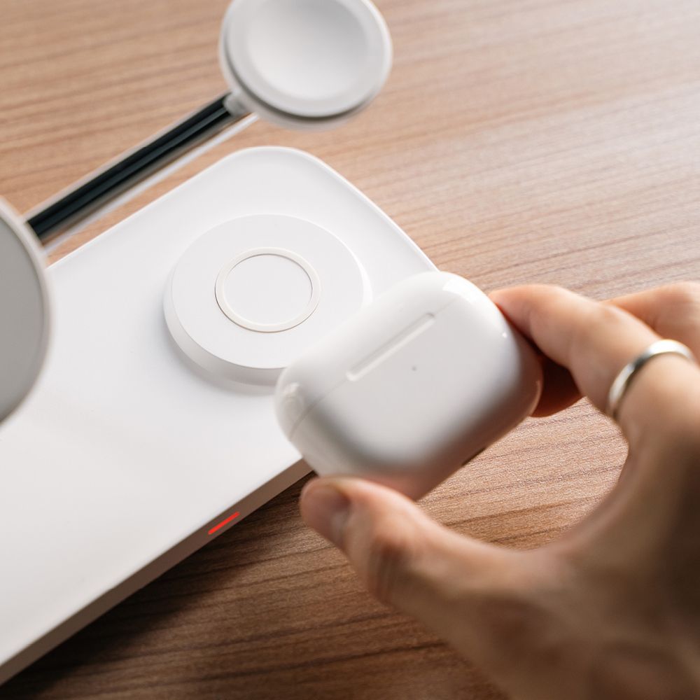 Ringke 3in1 QI2 Ασύρματος Μαγνητικός Φορτιστής MagSafe 15W - White