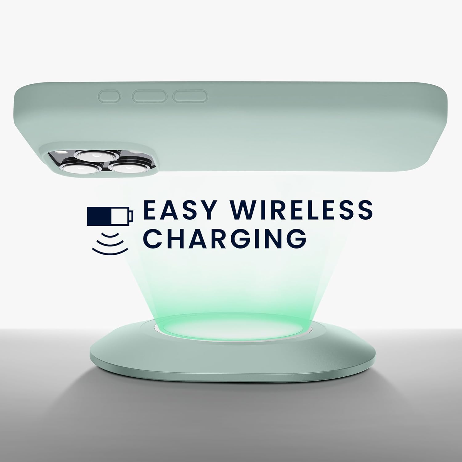 KW iPhone 16 Pro Θήκη Σιλικόνης Rubberized TPU - Cool Mint