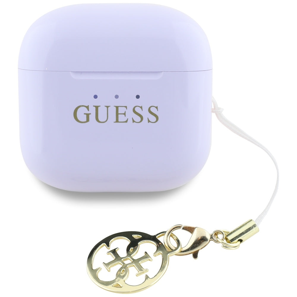 Guess TWS Glossy Effect Printed Classic Logo and Charm - Bluetooth 5.4 - Ασύρματα ακουστικά για Κλήσεις / Μουσική - Lavender