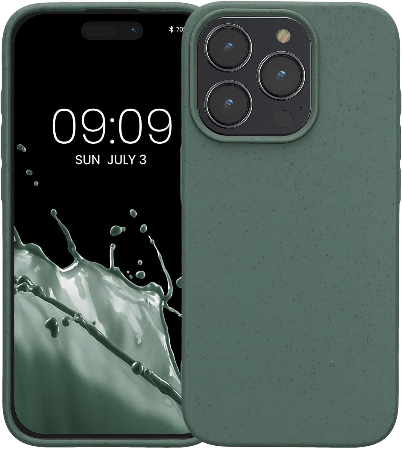 Kalibri iPhone 15 Pro Θήκη Σιλικόνης TPU με Ανακυκλώσιμο και Βιοδιασπώμενο Υλικό - Forest Green