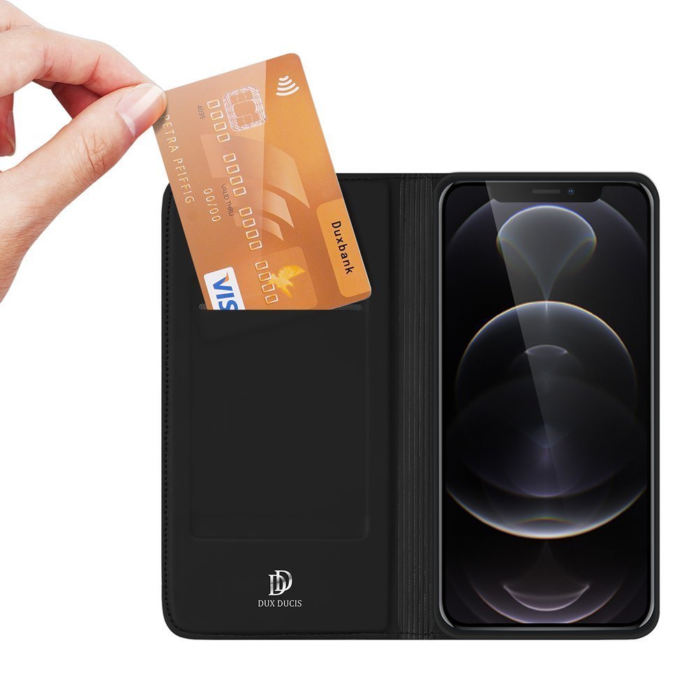 Dux Ducis iPhone 13 Pro Max Flip Stand Case Θήκη Βιβλίο - Black