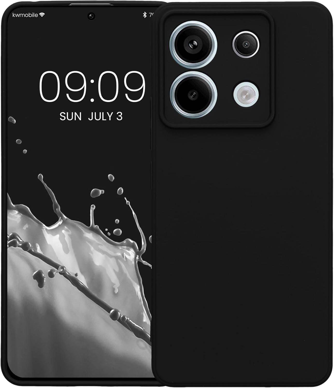 KW Xiaomi Redmi Note 13 Pro 5G / Poco X6 5G Λεπτή Θήκη Σιλικόνης Rubberized TPU - Black