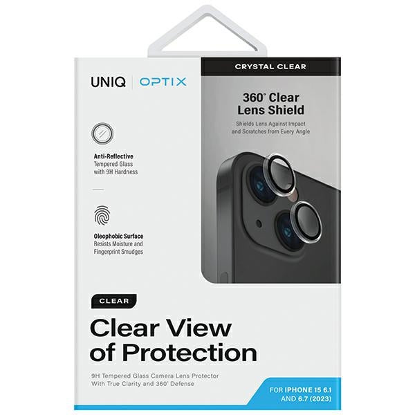 Uniq iPhone 15 / 15 Plus Optix Clean Camera Lens Protector Αντιχαρακτικό Γυαλί για την Κάμερα - Διάφανο