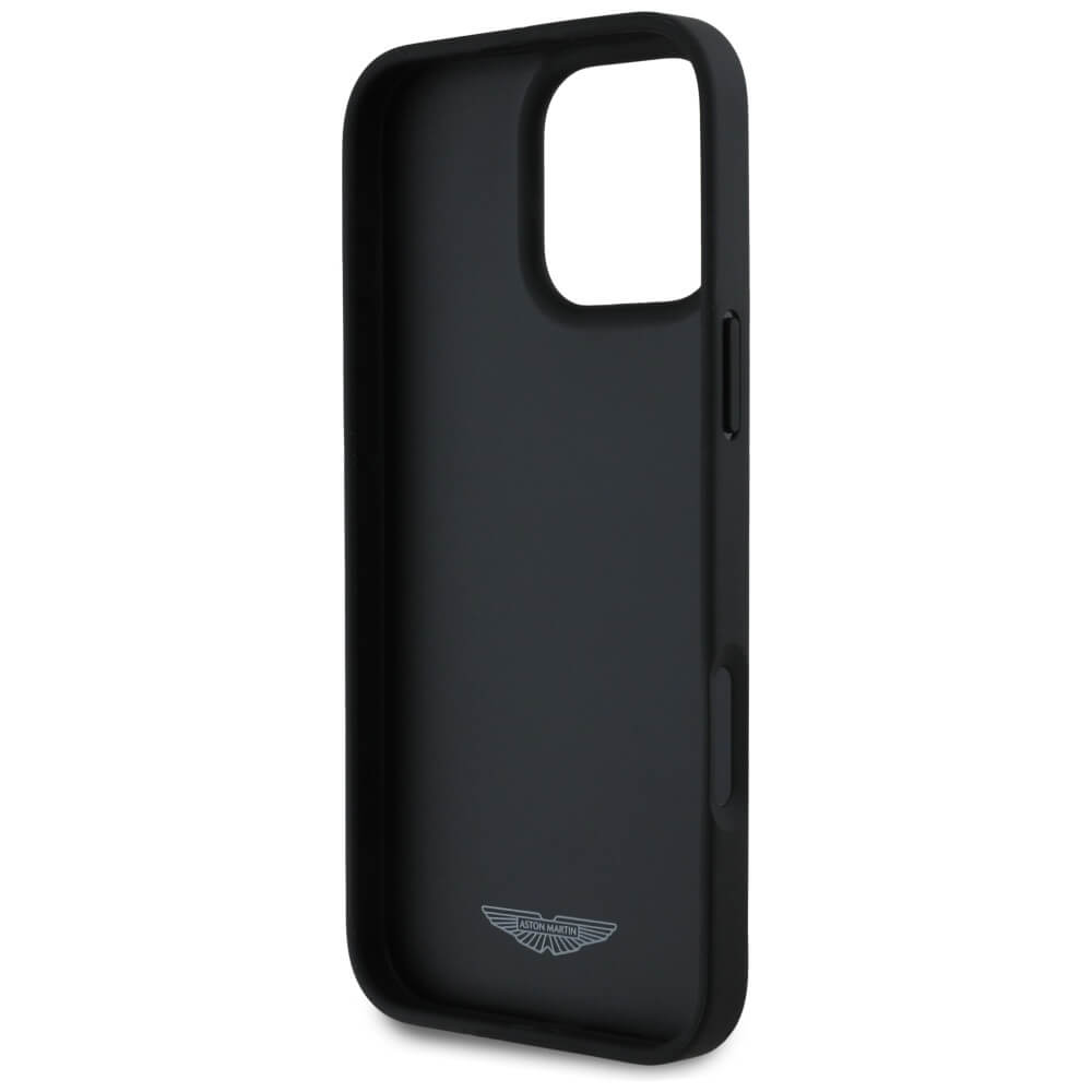 Aston Martin iPhone 16 Pro - HC Leather Victory - Σκληρή Θήκη με Επένδυση Γνήσιου Δέρματος - Black
