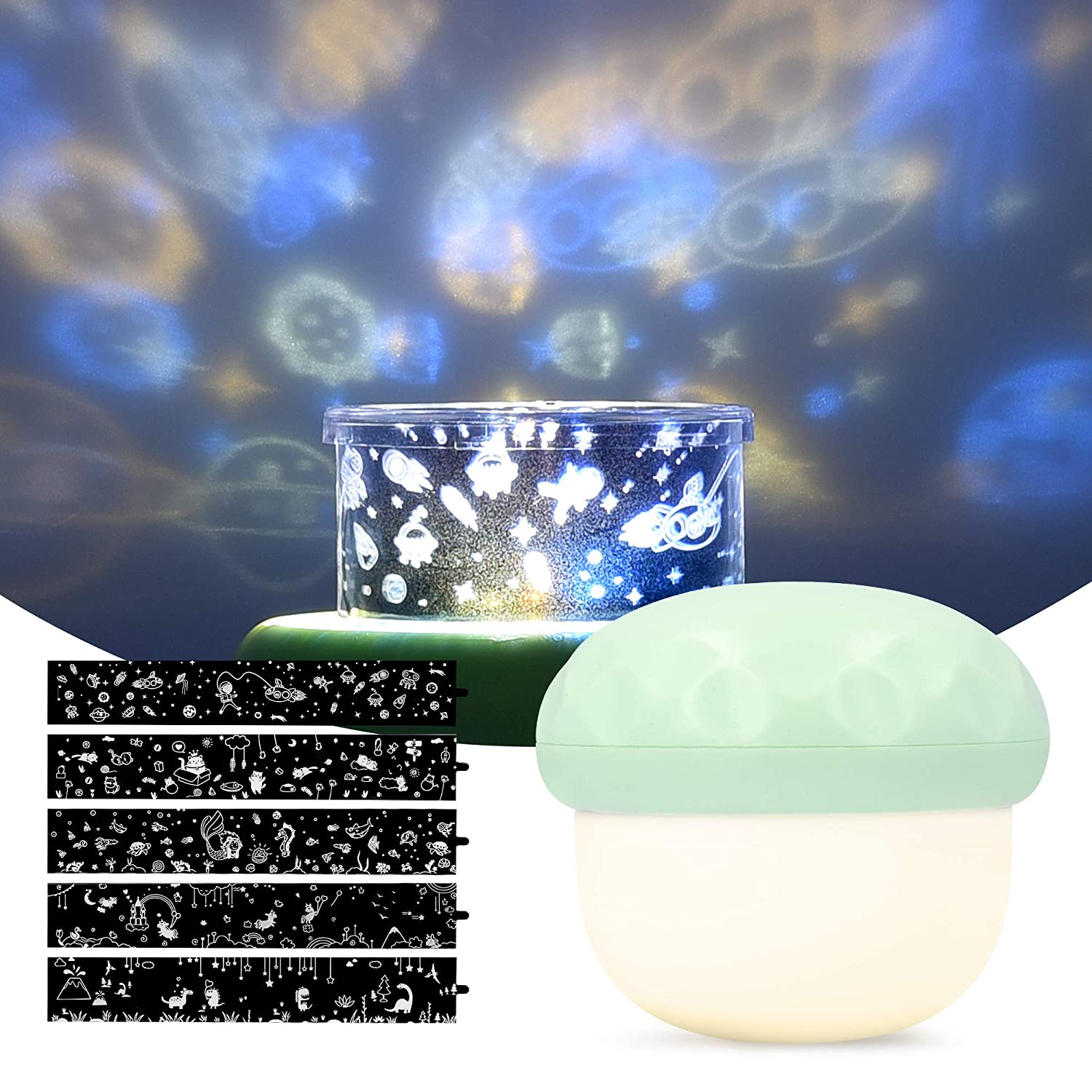 Navaris Children Projection Lamp - Προβολέας - Φωτιστικό Νυκτός για Παιδιά - Green - 52802.79