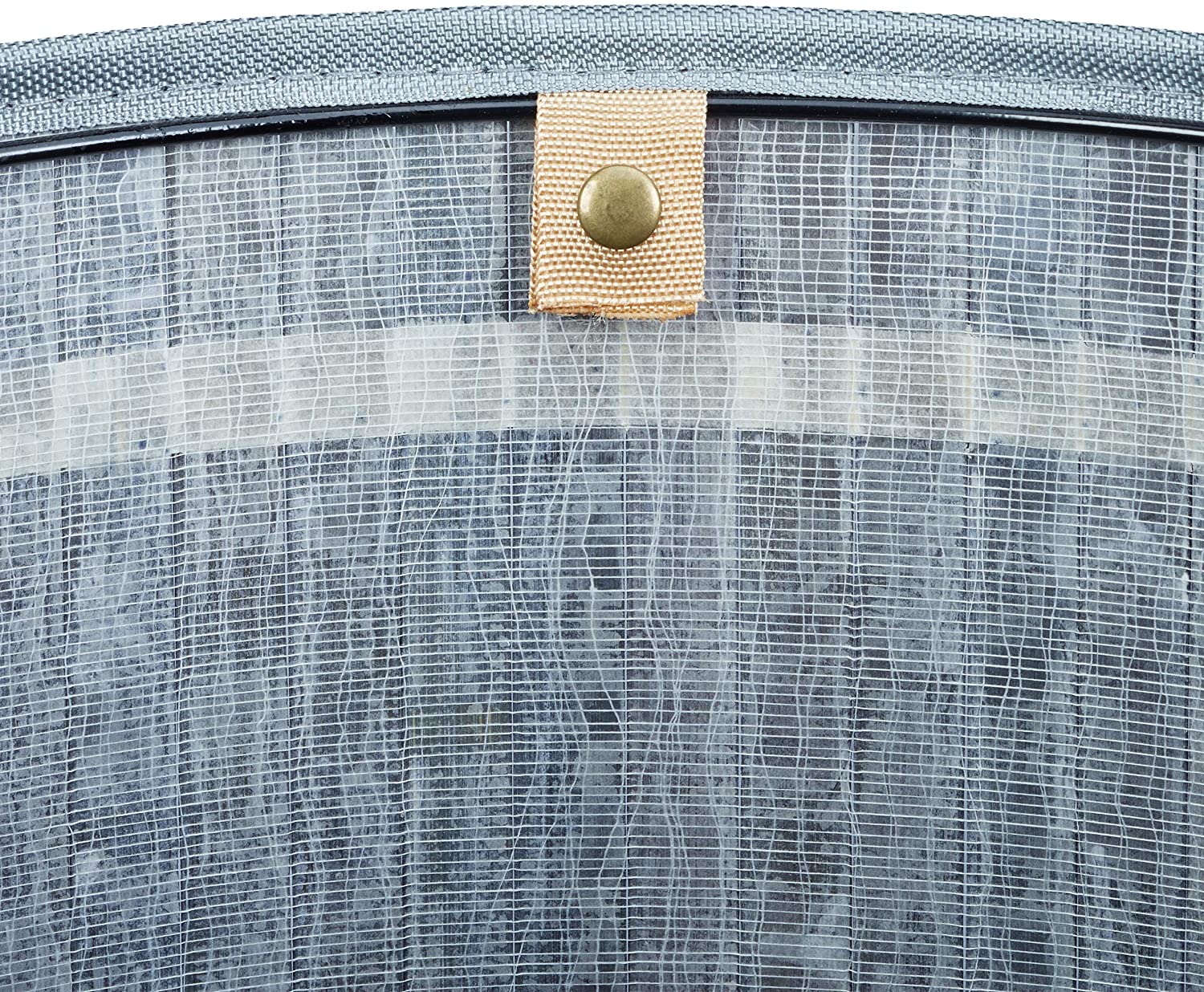 Relaxdays Πτυσσόμενο Στρόγγυλο Καλάθι Απλύτων από Μπαμπού με Καπάκι - Grey / White - 4052025961886