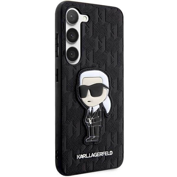 Karl Lagerfeld Samsung Galaxy S23+ - Saffiano Monogram Ikonik Σκληρή Θήκη - Black - KLHCS23MSAKLHKPK - likebrands.gr