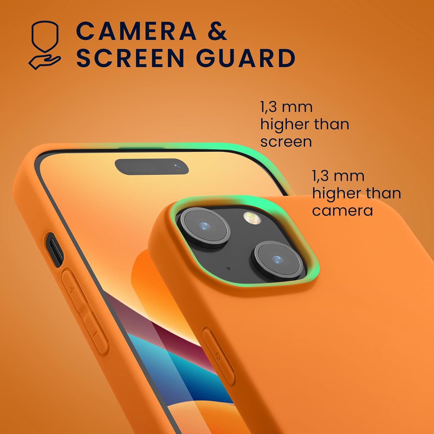 KW iPhone 15 Λεπτή Θήκη Σιλικόνης TPU - Fruity Orange - 61957.150