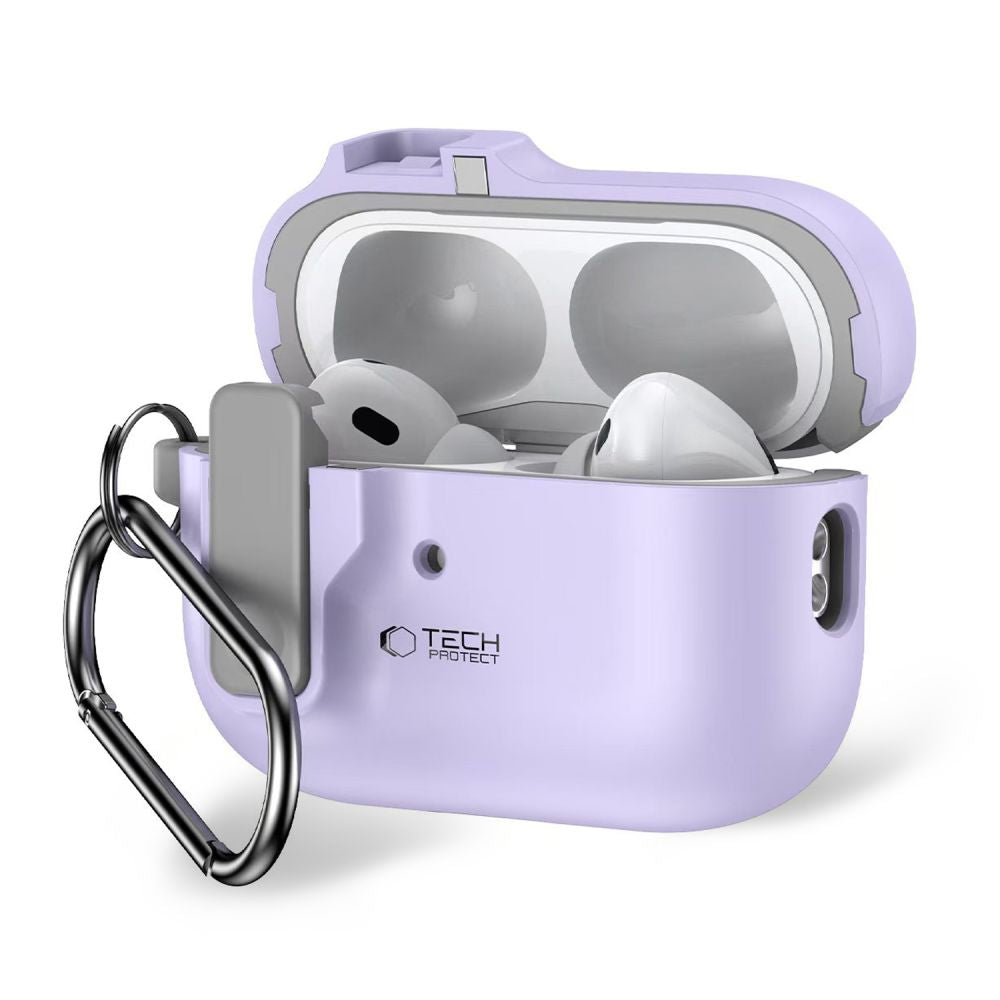 Tech-Protect AirPods Pro 1 / 2 Θήκη από Σκληρό Πλαστικό - Slim Hook - Lavender