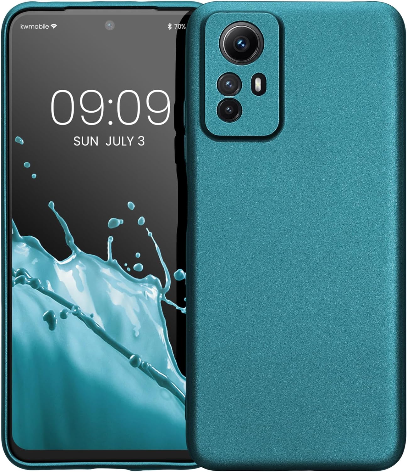 KW Xiaomi Redmi Note 12S Θήκη Σιλικόνης TPU - Metallic Caribbean Blue