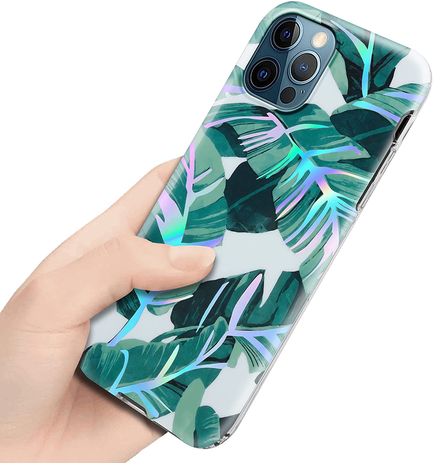 Cadorabo iPhone 12 Pro Max Θήκη Σιλικόνης TPU - Banana Leaves