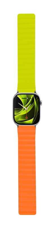 Mobile Origin Λουράκι Apple Watch 4/5/6/7/8/9/10/11 - SE (1/2/3) - Ultra (1/2/3) - 42/44/45/49mm Strap II Σιλικόνης - Orange / Green