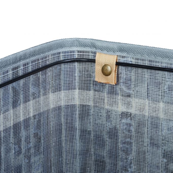 Relaxdays XL Καλάθι Απλύτων από Μπαμπού με Καπάκι - Grey / Creme - 4052025961862