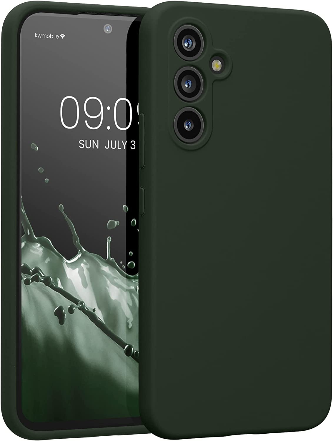 KW Samsung Galaxy A54 5G Θήκη Σιλικόνης Rubberized TPU - Dark Green Matte - 60795.118