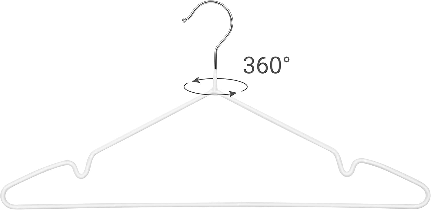 Songmics Σετ με 20 Μεταλλικές Κρεμάστρες - White - CRI33WT20