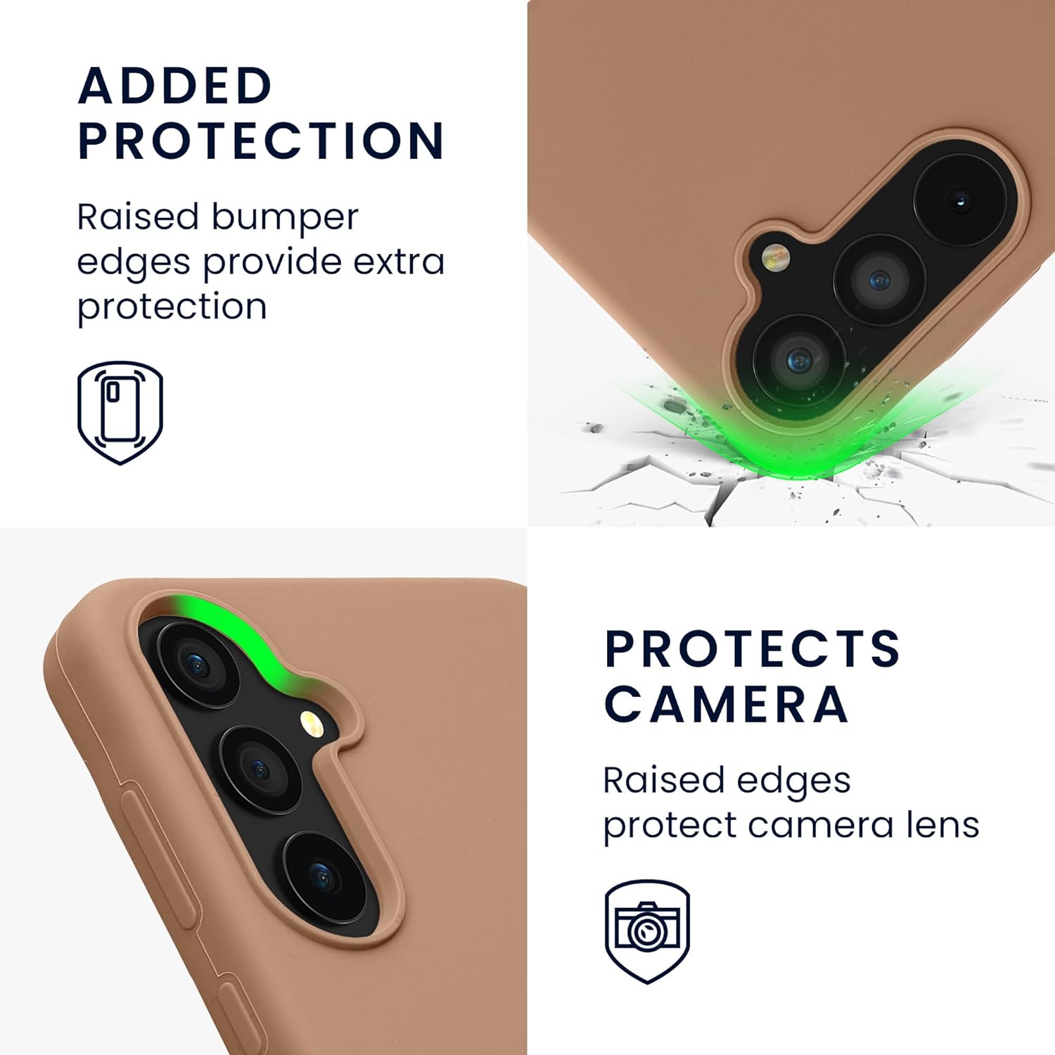 KW Samsung Galaxy A55 5G Θήκη Σιλικόνης Rubberized TPU - Cappuccino