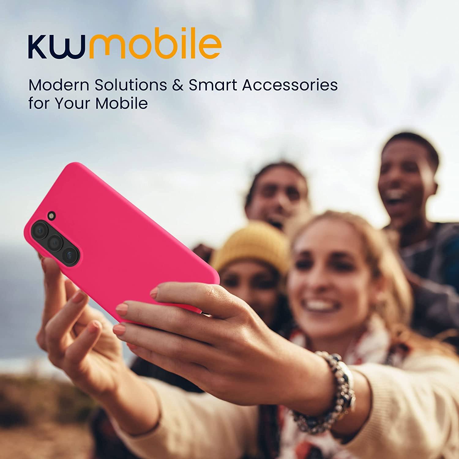 KW Samsung Galaxy S23 Θήκη Σιλικόνης TPU - Neon Pink - 60282.77