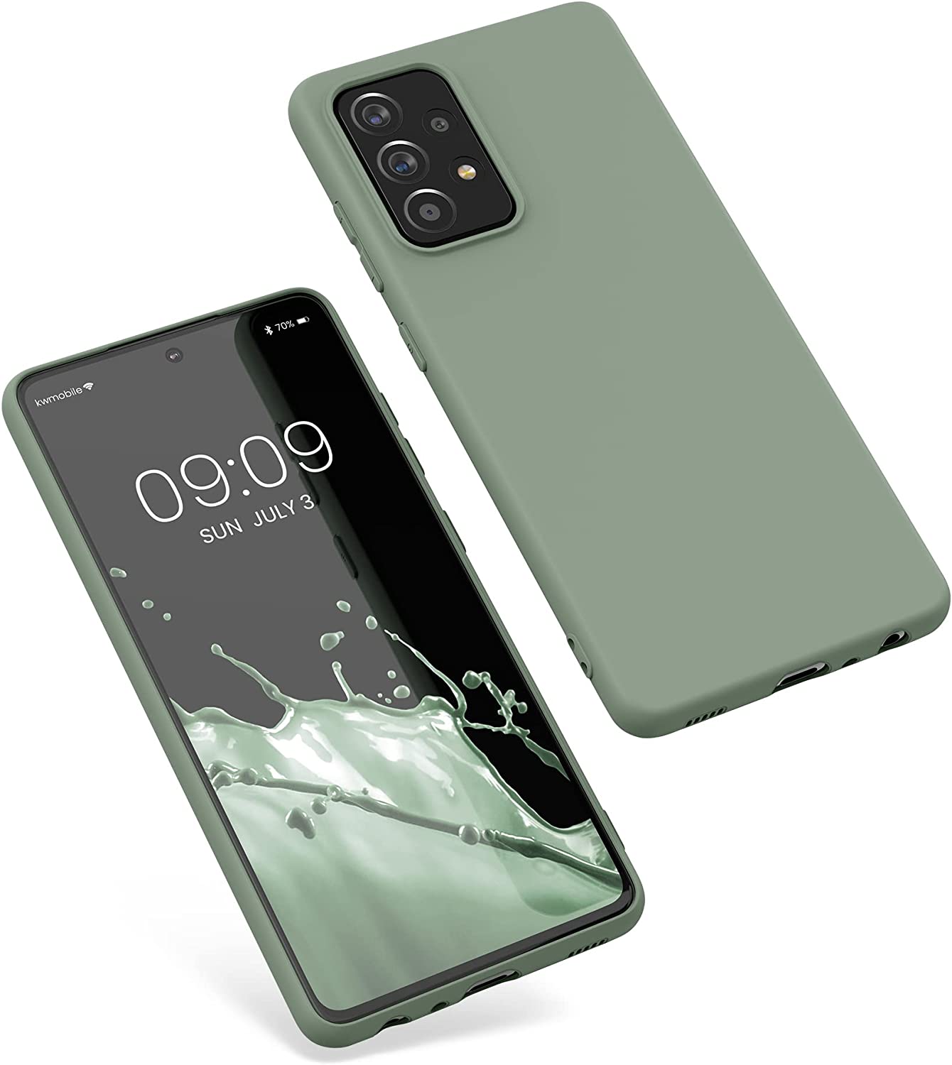 KW Samsung Galaxy A52 / A52 5G / A52s 5G Θήκη Σιλικόνης TPU - Grey Green - 54346.172