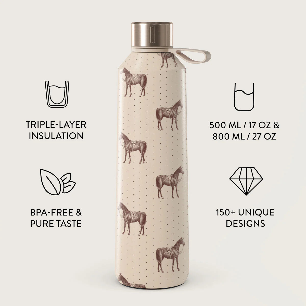 Burga Μπουκάλι Θερμός από Ανοξείδωτο Ατσάλι - 800ml - Wild West