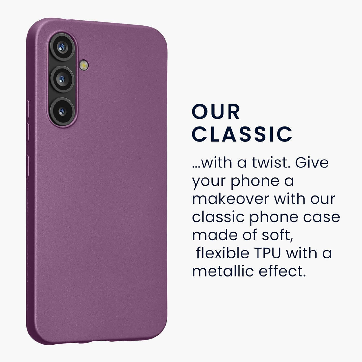 KW Samsung Galaxy A54 5G Θήκη Σιλικόνης TPU - Metallic Lavender - 60797.230