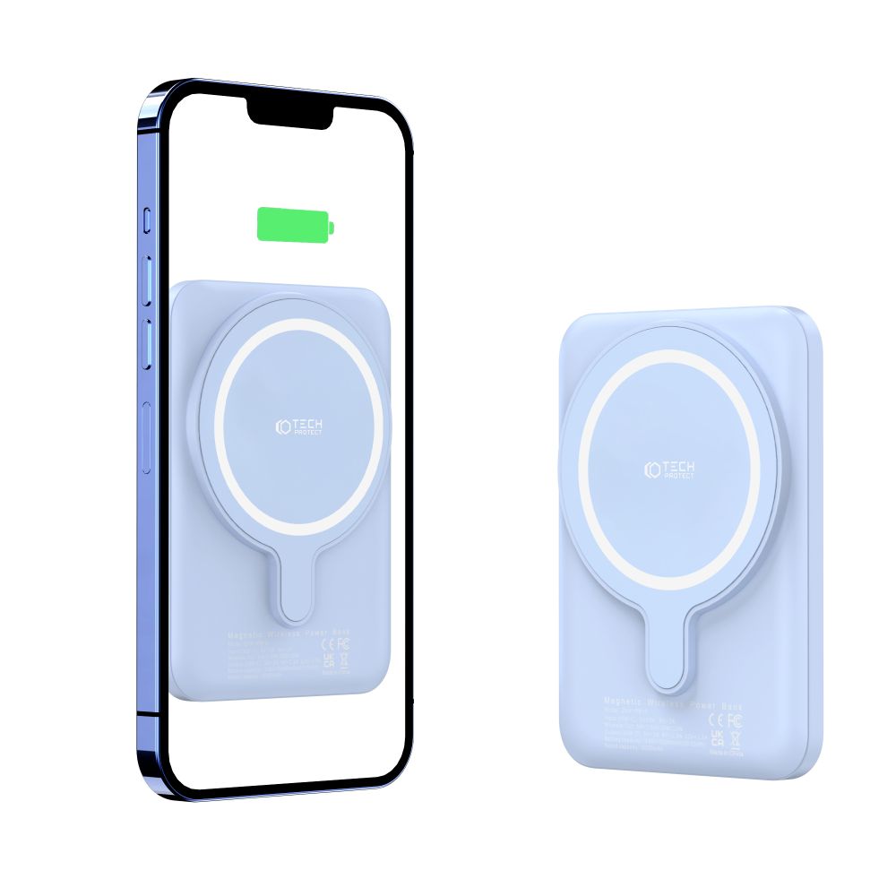Tech-Protect PB10 Lifemag MagSafe PowerBank Μαγνητικό PowerBank Κινητού 5000 mAh - Blue