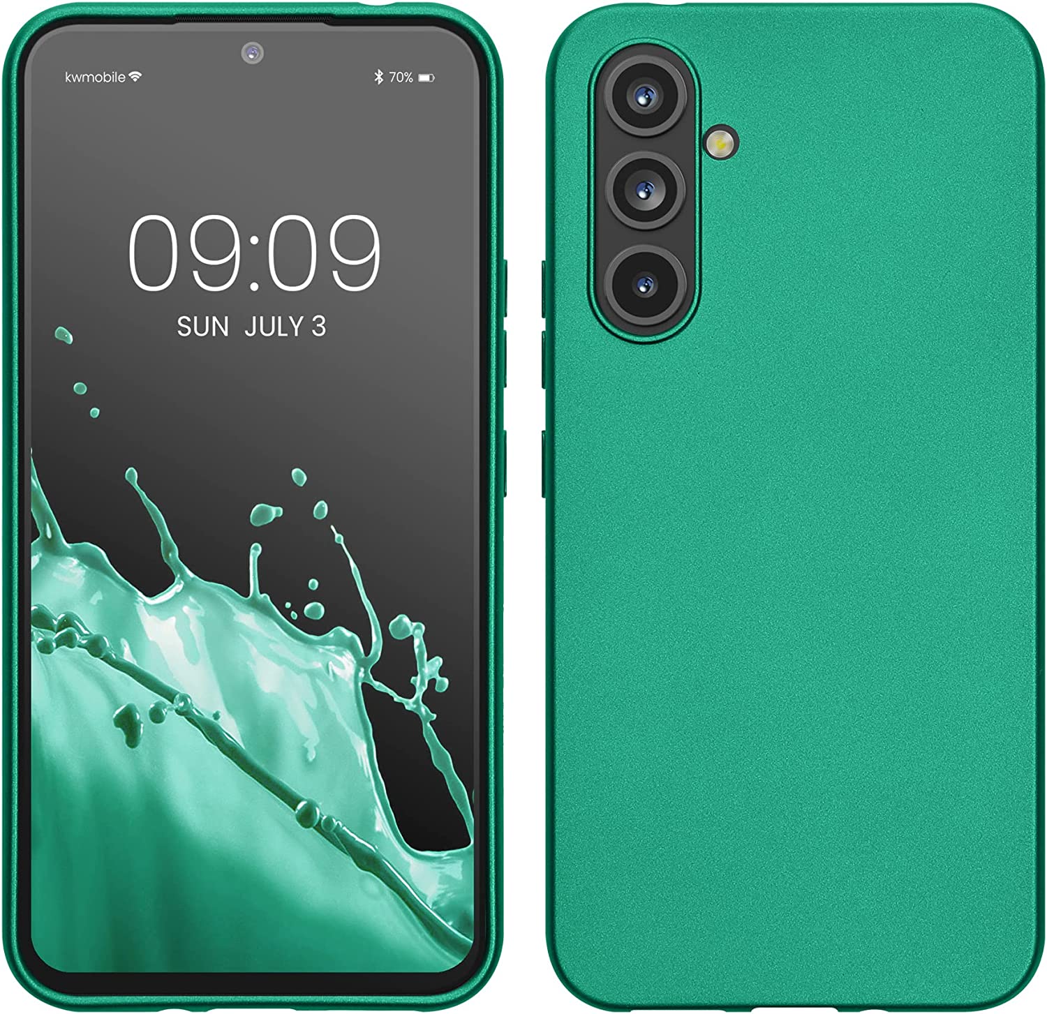 KW Samsung Galaxy A54 5G Θήκη Σιλικόνης TPU - Dark Metallic Green - 60797.170
