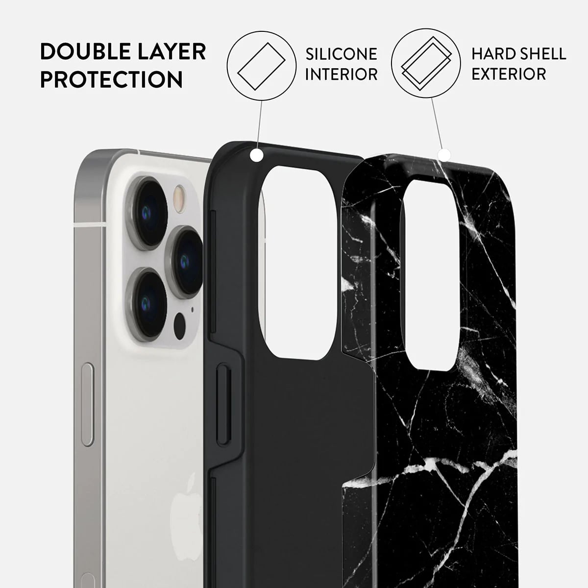 Burga iPhone 14 Pro Fashion Tough Σκληρή Θήκη - Noir Origin