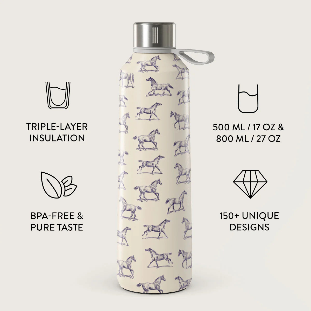 Burga Μπουκάλι Θερμός από Ανοξείδωτο Ατσάλι - 500ml - Derby Race