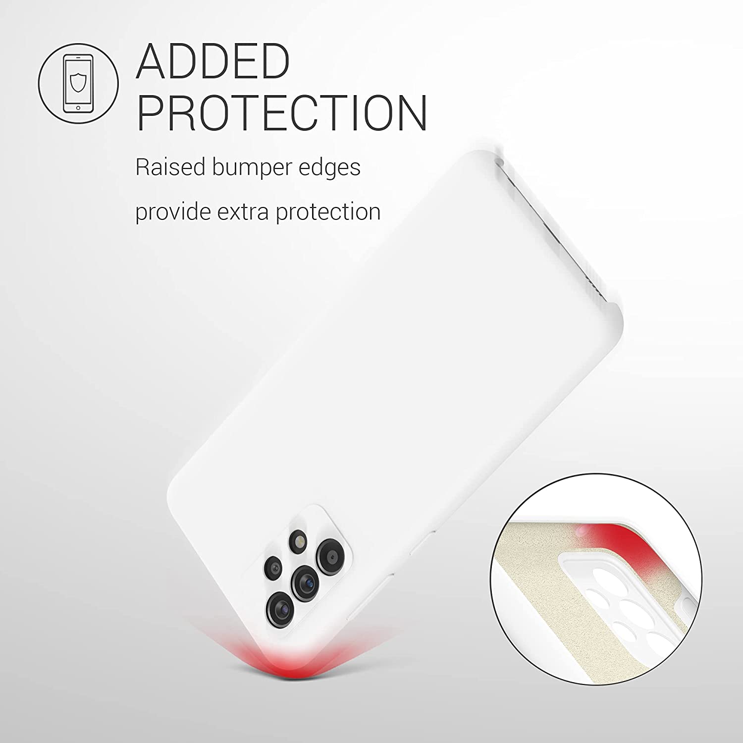 KW Samsung Galaxy A52 / A52 5G / A52s 5G Θήκη Σιλικόνης Rubber TPU - Matte White - 54347.48