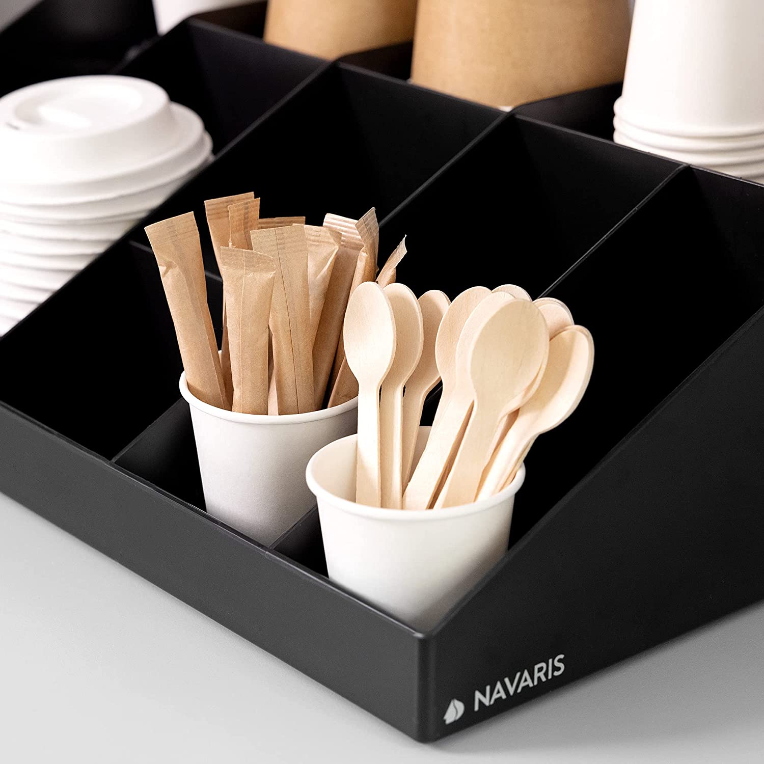 Navaris Αξεσουάρ για Οργάνωση και Αποθήκευση Αναλώσιμων Καφέ και Τσάι - Black - 54094.01