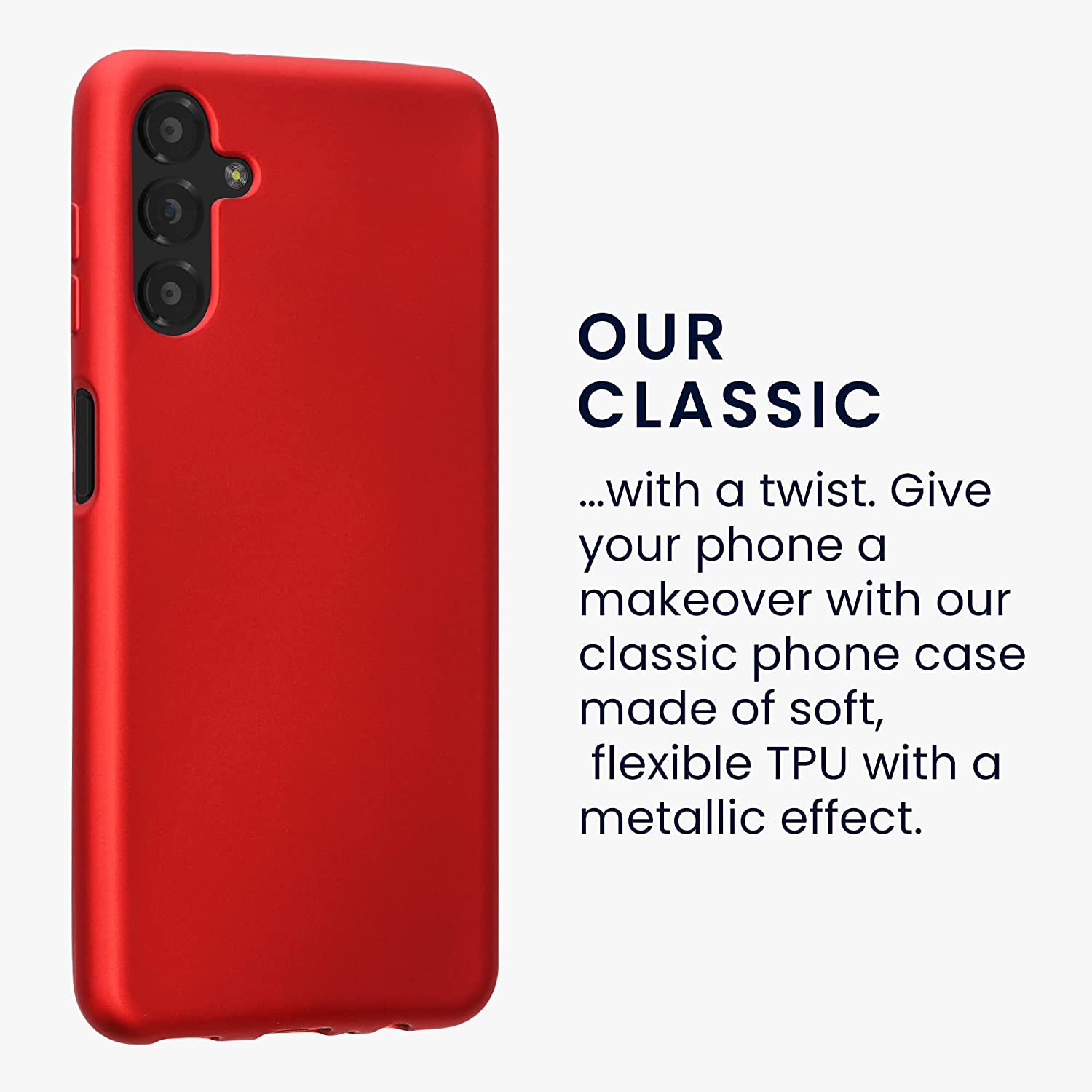 KW Samsung Galaxy A13 5G Θήκη Σιλικόνης TPU - Metallic Dark Red - 60134.36