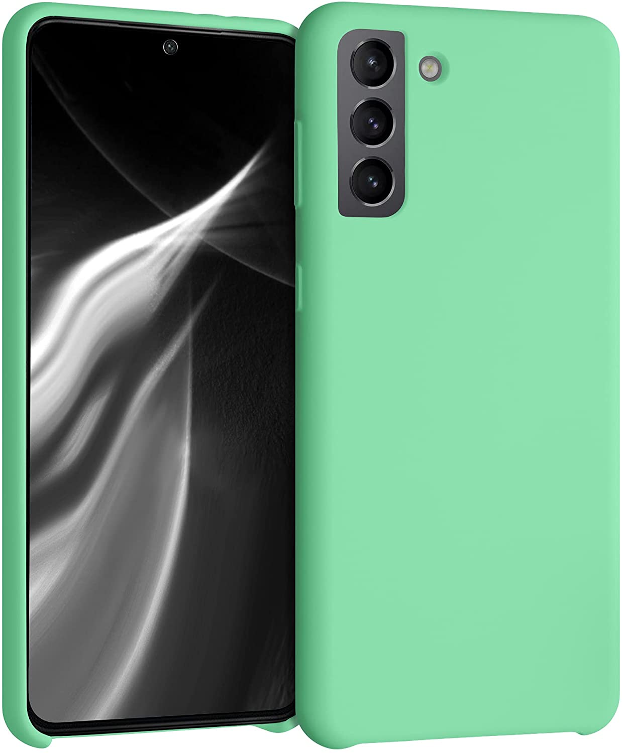 KW Samsung Galaxy S21 Plus Θήκη Σιλικόνης Rubber TPU - Peppermint Green - 54066.147