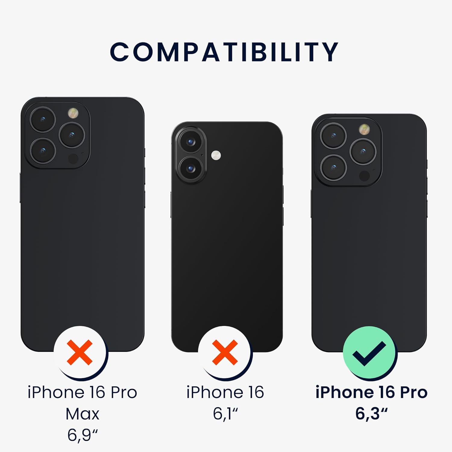 KW iPhone 16 Pro Θήκη Σιλικόνης TPU με Υποδοχή για Κάρτα - Dark Blue