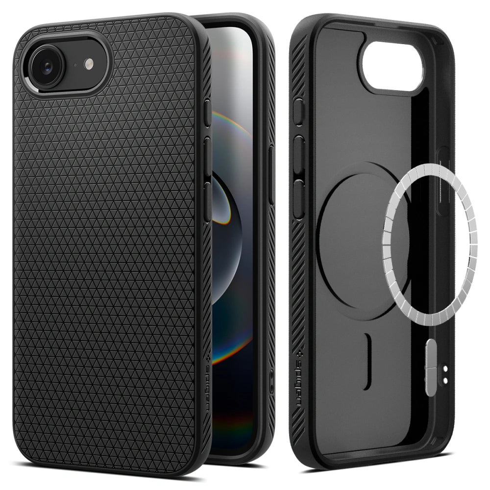 Spigen iPhone 16e Liquid Air Mag - Θήκη Σιλικόνης με Magsafe - Matte Black