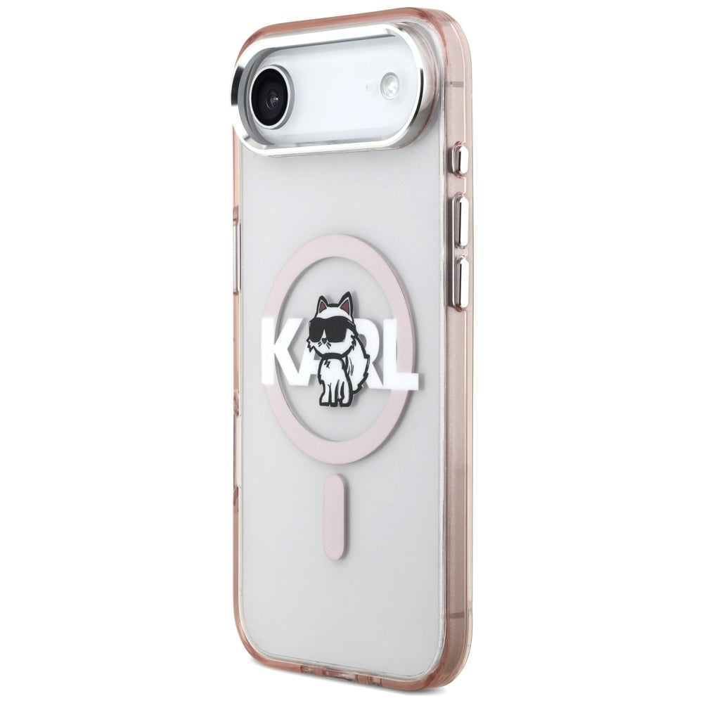 Karl Lagerfeld iPhone Air - IML Choupette Sketch Logo MagSafe - Σκληρή Θήκη με Πλαίσιο Σιλικόνης - Pink - KLHMP17MHGCHGKBP