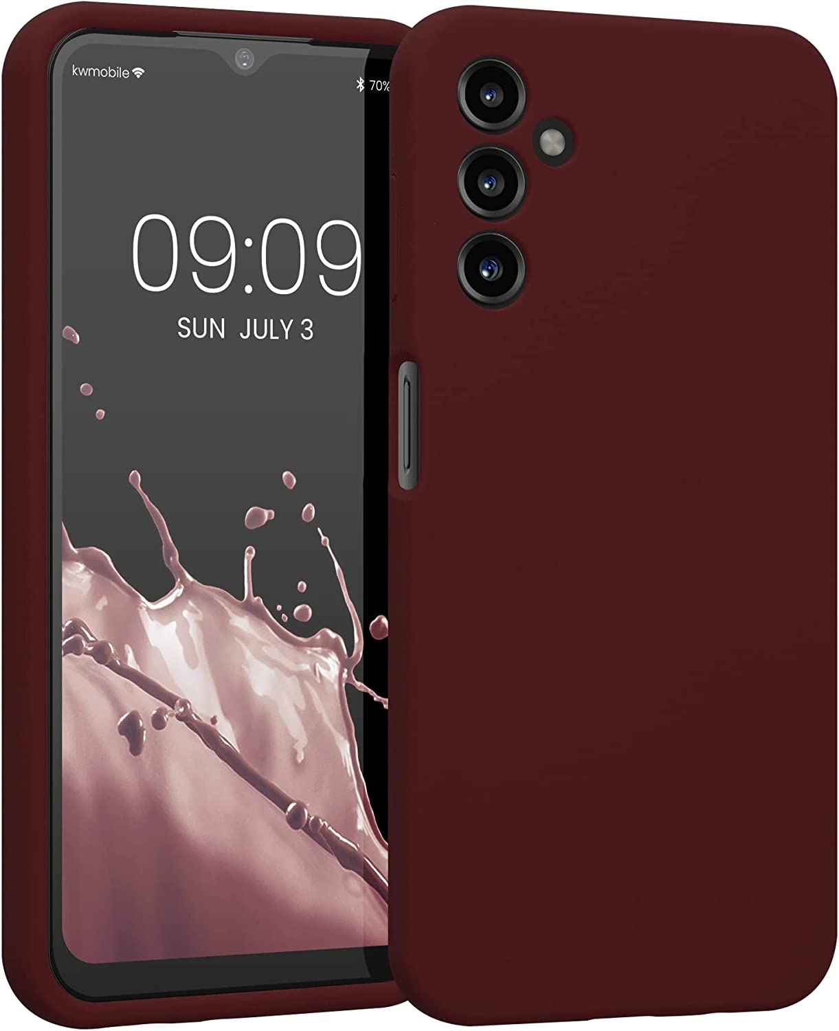 KW Samsung Galaxy A14 5G Θήκη Σιλικόνης Rubber TPU - Bordeaux Purple - 60808.187