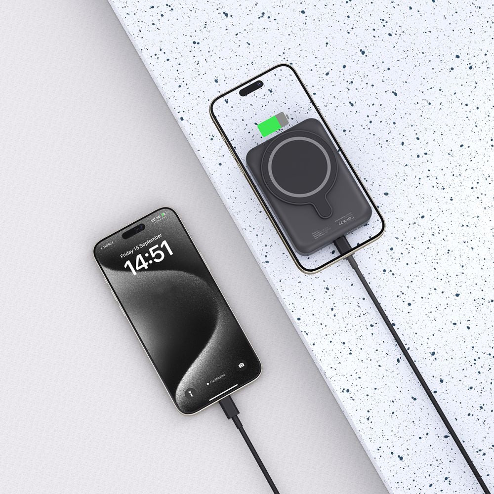 Tech-Protect PB11 Lifemag MagSafe PowerBank Μαγνητικό PowerBank Κινητού 10000 mAh - Black