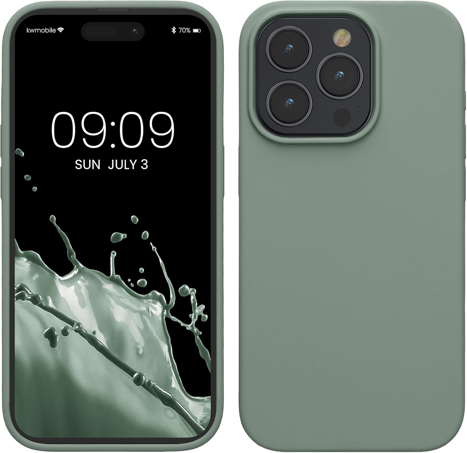 KW iPhone 15 Pro Max Θήκη Σιλικόνης Rubberized TPU - Rainwashed Green